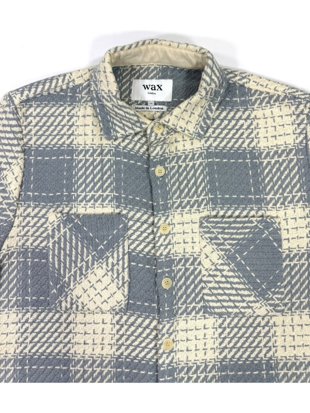 Wax London Mens Whiting Overshirt Heavyweight Woven Shacket Jacket Size XL Plaid - Picture 2 of 15